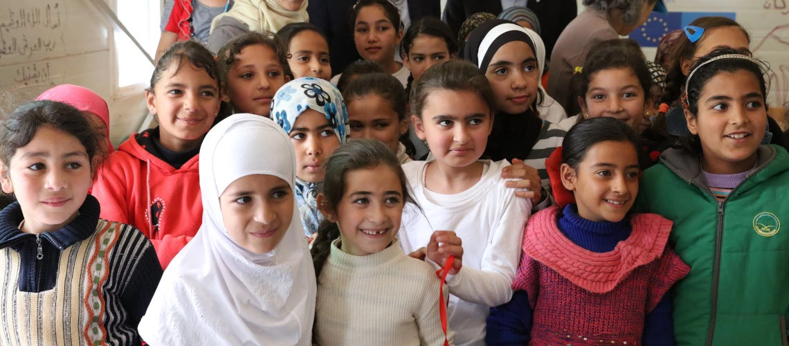 Syrian girls in the Zaatari refugee camp in Jordan Photo: Dominic Chavez/World Bank