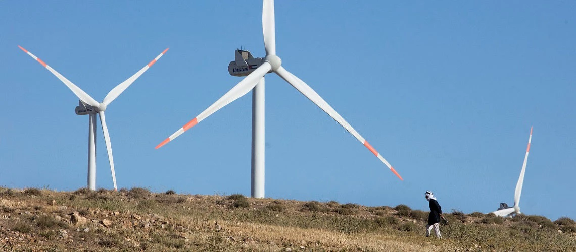 Tafila Wind Farm in Tafilah, Jordan on May 22, 2017