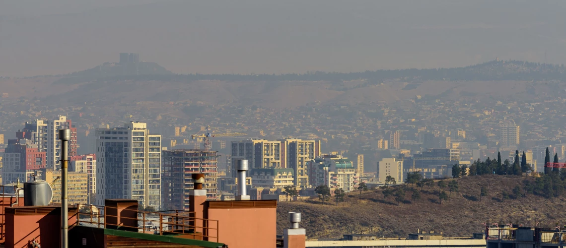 Smog clouds over Tbilisi