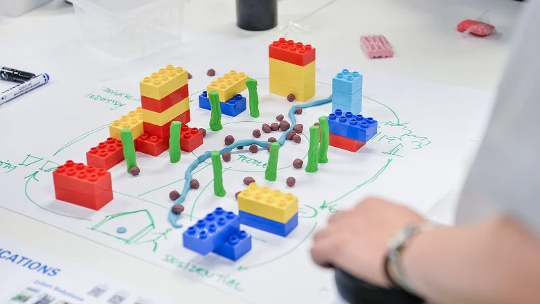 Model of a liveable city by participants during a planning activity 