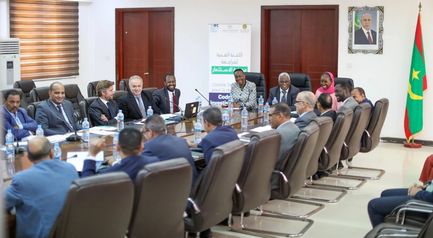 The technical committee for the revision of the Investment Code, comprising the technical ministries involved in the Investment Code. Photo: IFC.