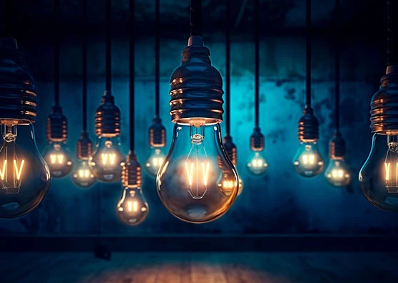 Energy efficient bulbs.