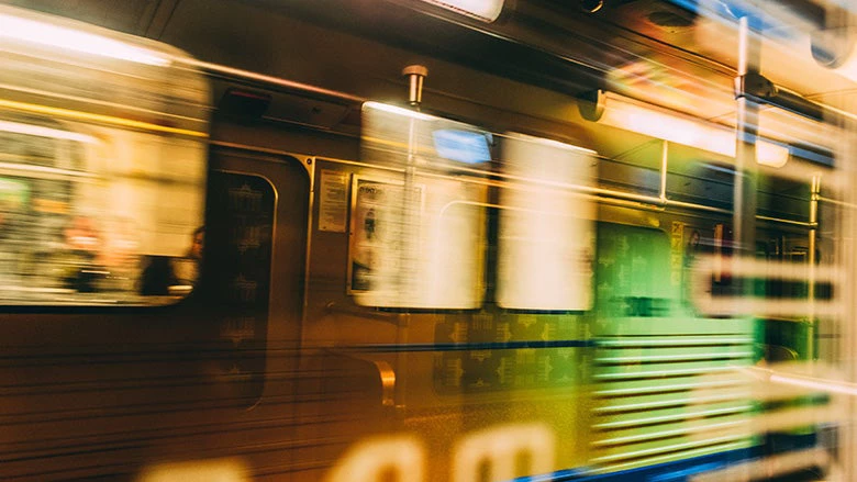 Timelapse of a train