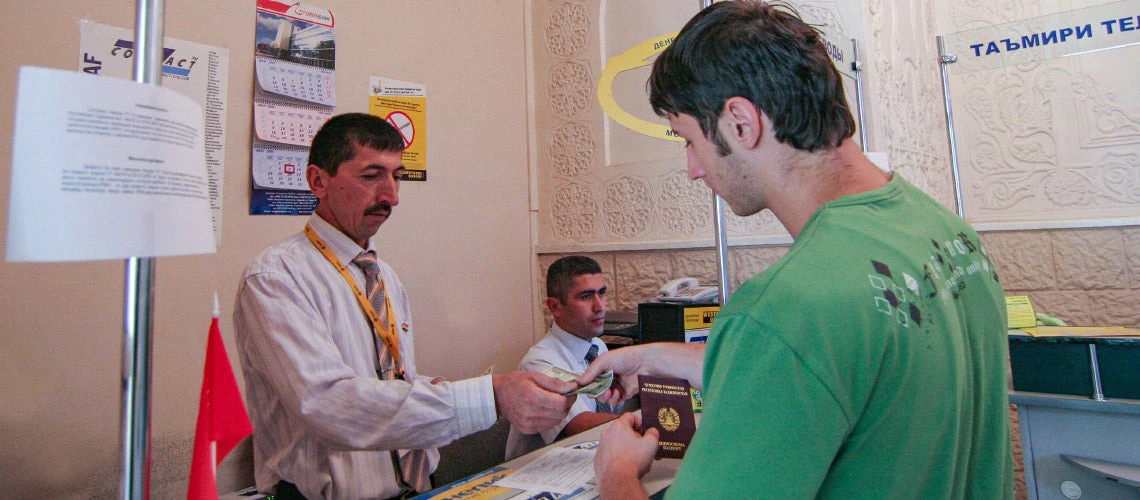 Banking transaction, Tajikistan