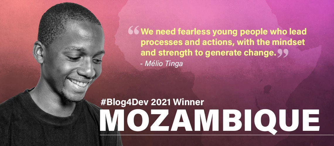 Mélio Tinga, 2021 Blog4Dev winner from Mozambique. 