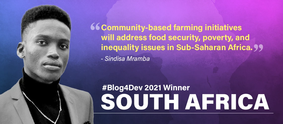Sindisa Mramba is the winner of the 2021 Blog4Dev competition for South Africa