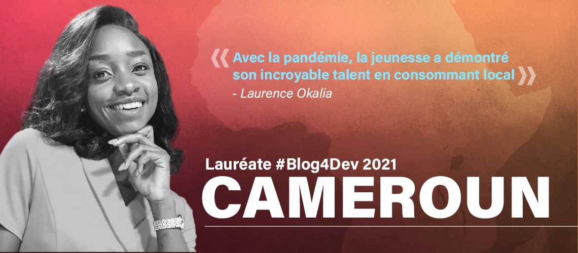 Laurence Okalia, lauréate du concours Blog4Dev 2021 pour le Cameroun. 