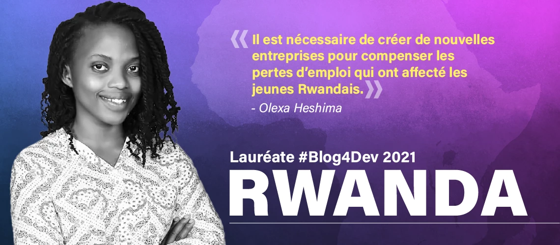 Olexa Heshima est la lauréate du concours Blog4Dev 2021 pour le Rwanda. 