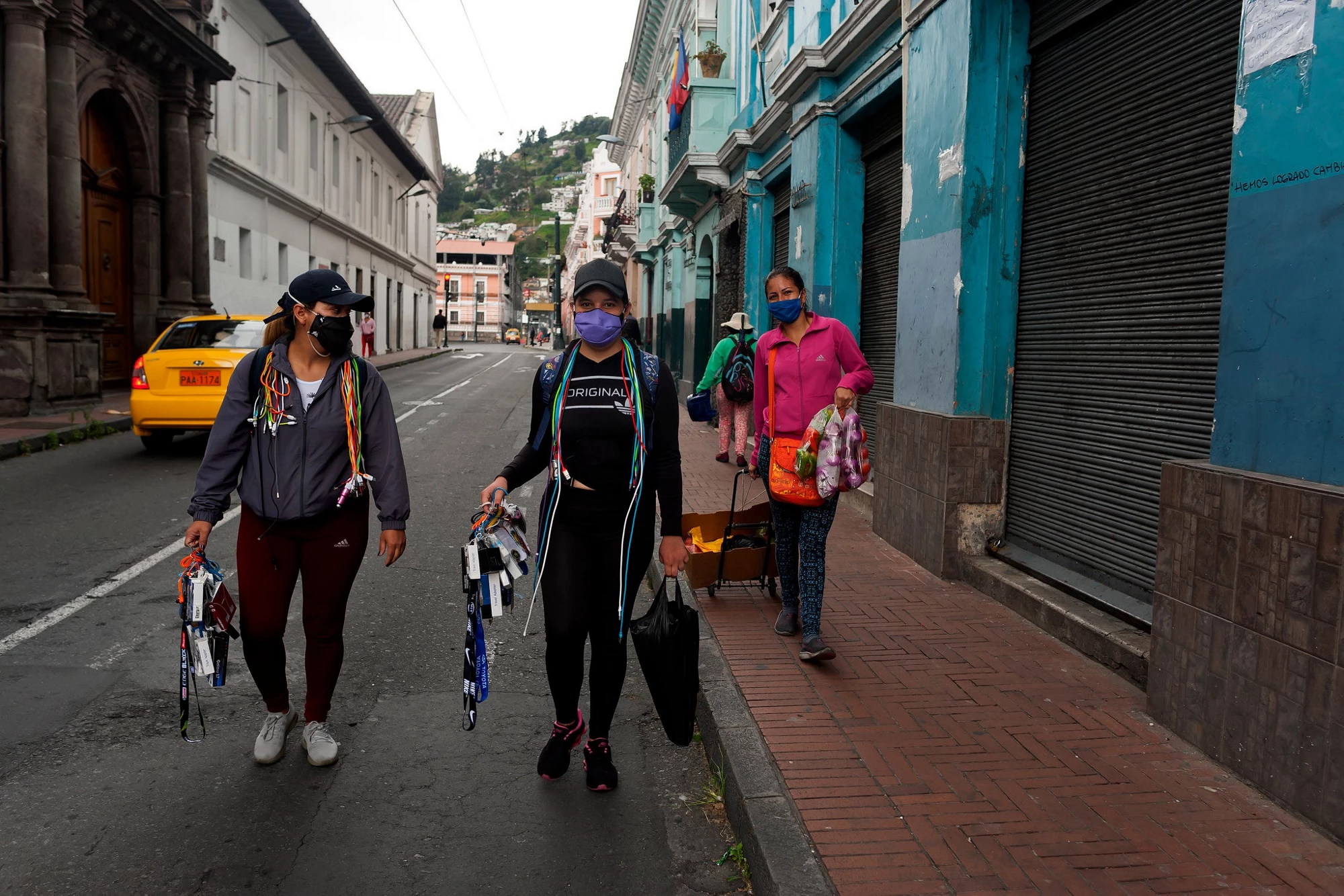 Street vendors in Ecuador