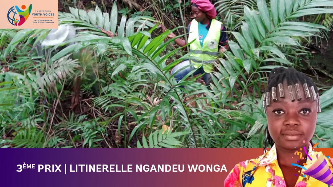Litinerelle Ngandeu Wonga, 3e lauréate du concours photo, agit en faveur du climat