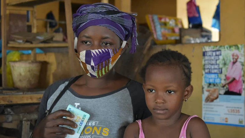 One of the beneficiaries of the Emergency Cash Transfer Program in Sierra Leone. Photo: National Commission for Social Action (NaCSA)