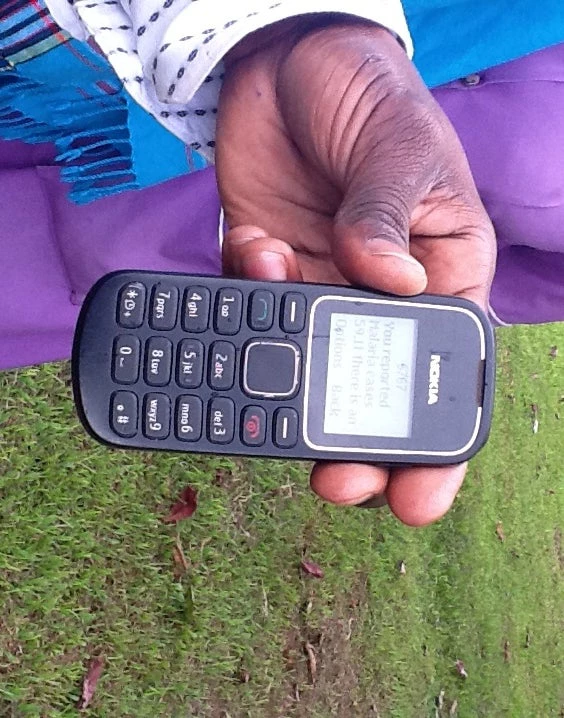 Uganda man sends health SMS.