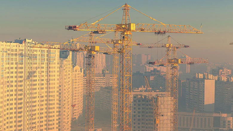 Residential district in Kiev, Ukraine