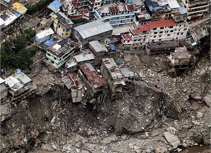landslide in the Uttarakhand District India / Uttarakhand Disaster Risk Project. Credit: Uttarakhand District Authorities (India). 