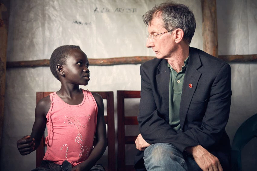 Talking to Venetia*, 9, a child refugee from South Sudan, about what she wants to be when she grows up.