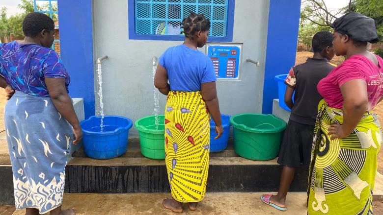 Communal automated water kiosk in Lilongwe City