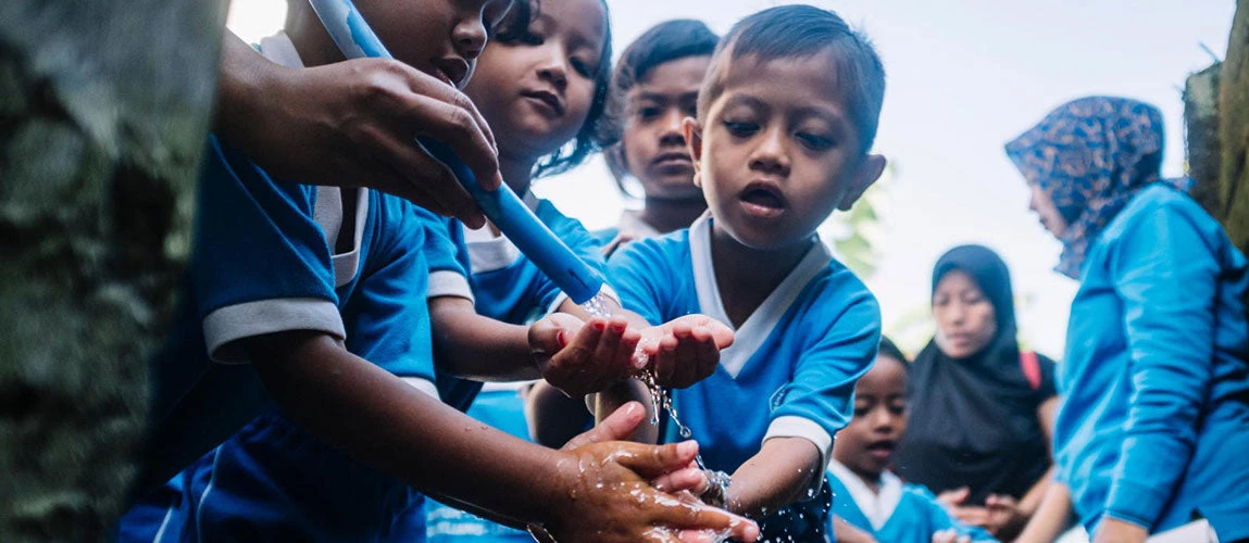 Hand-wash practice at an Early Childhood Education in Lombok, Indonesia
