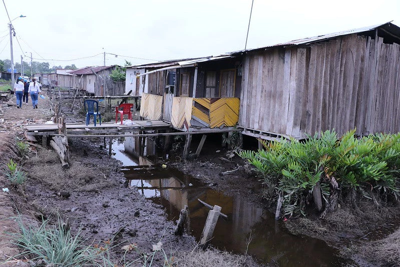 Poor neighborhood without sanitation service in Colombia