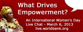World Bank Live: International Women's Day Live Chat on Empowerment March 6