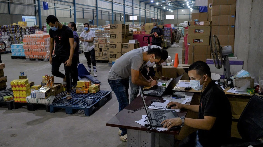 Workers in a warehouse in Egypt