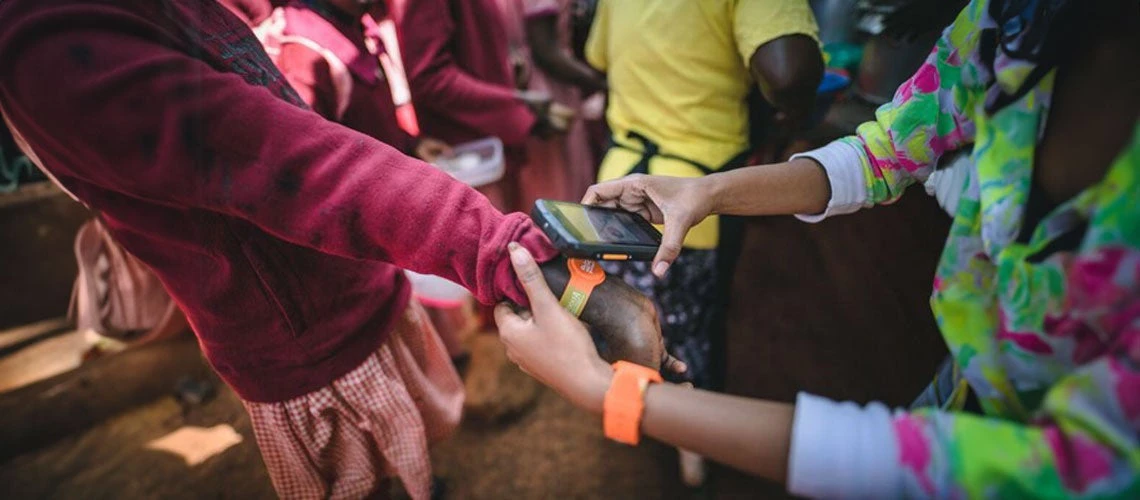 Logging lunch with Tap2Eat. Local authorities can subsidize school meals, with parents contributing via mobile money. 