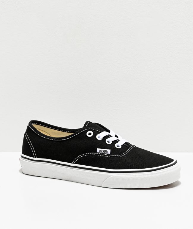 Vans Authentic Black White Canvas Skate Shoes