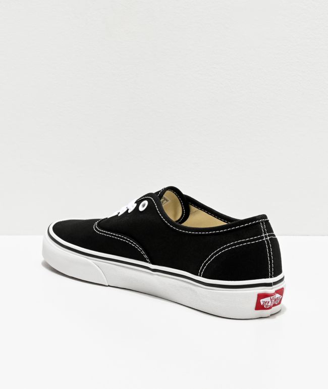 Vans Black and White Canvas Skate Shoes