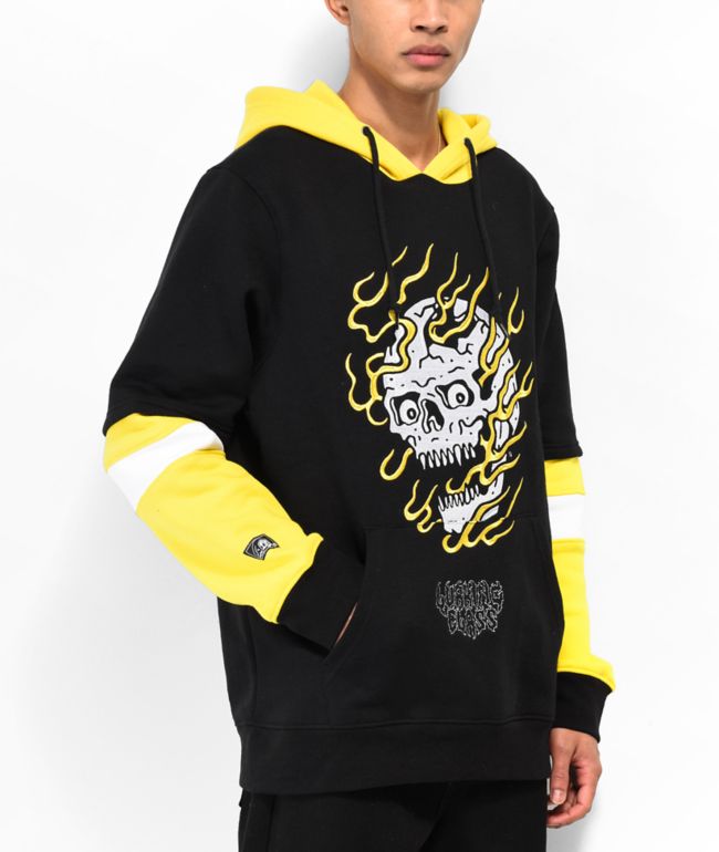 Lurking Class by Sketchy Tank Fire Black u0026 Yellow Hoodie