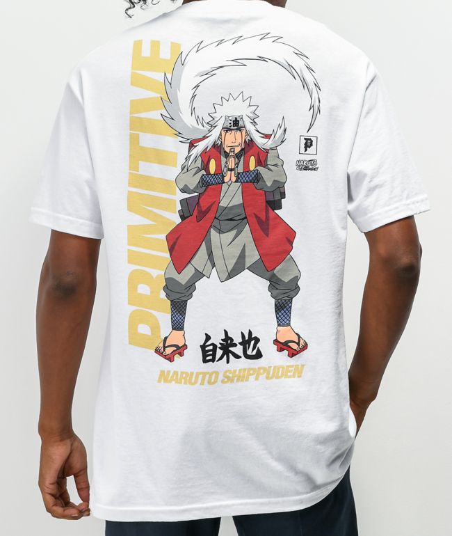 Presenter faktum Tog Primitive x Naruto Shippuden Jiraiya White T-Shirt