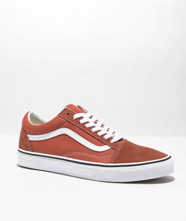 white vans with orange stripe