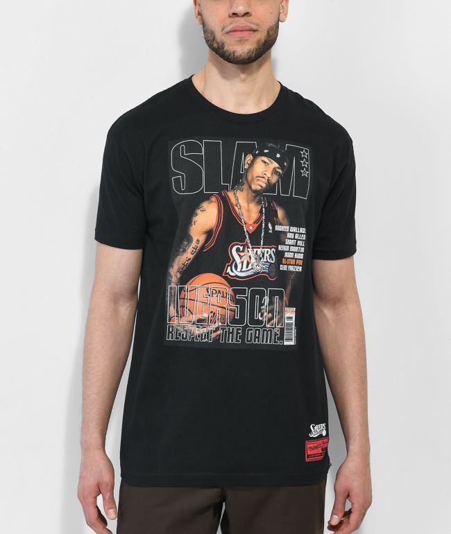 Mitchell & Ness Slam Magazine Iverson Cover Black T-Shirt