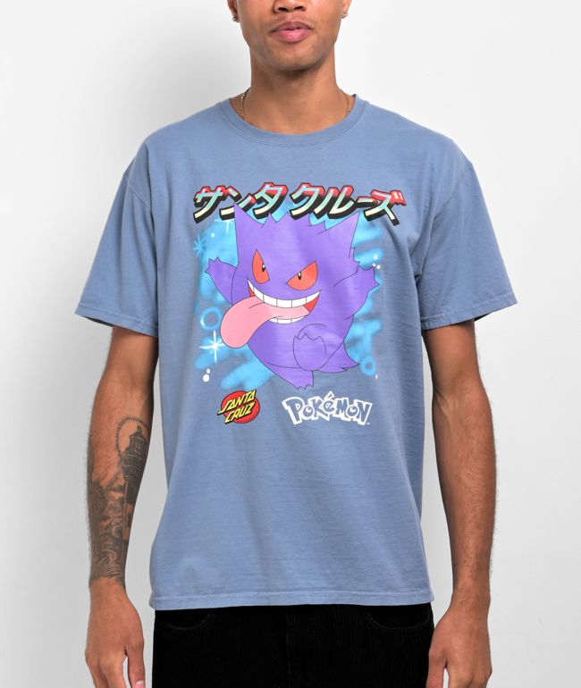 Pokémon & Santa Cruz Ghost Type 3 Men's Blue T-Shirt | Zumiez