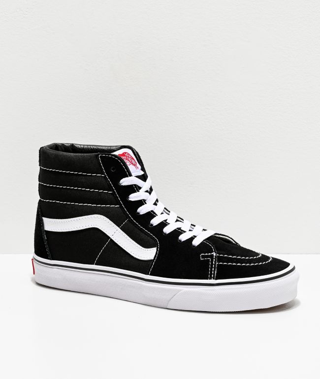 Zuidoost Dubbelzinnigheid Reusachtig Vans Sk8-Hi Black & White Skate Shoes