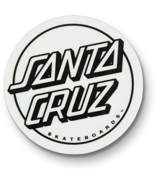 Moreel Kolonel schijf Santa Cruz Opus Dot Clear Black & White Sticker