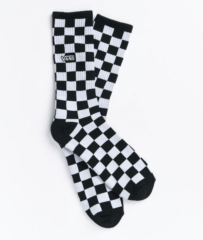 black and white checkered socks