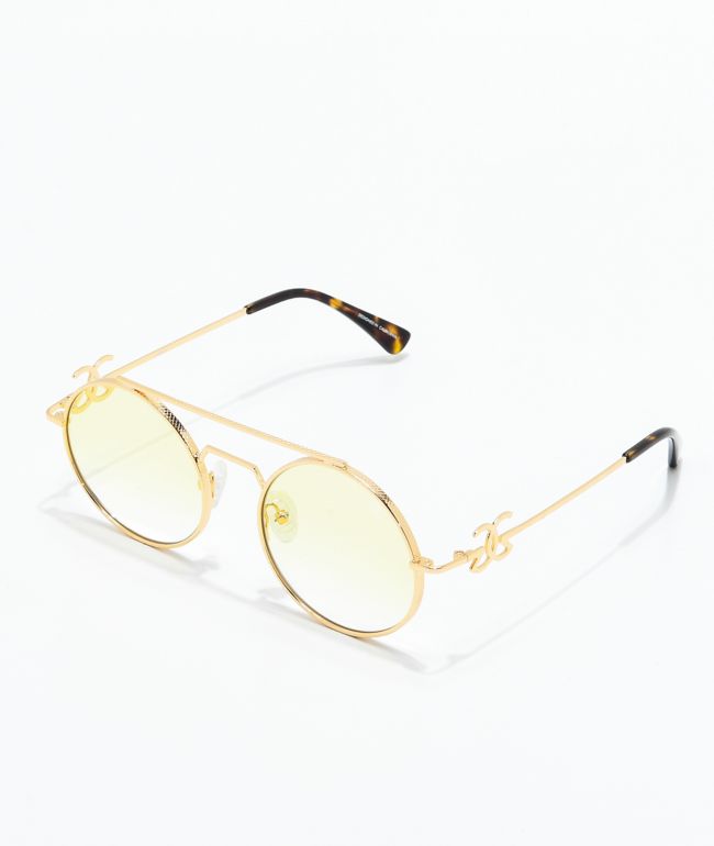udgifterne Gammeldags timeren The Gold Gods Visionaries Gold & Yellow Gradient Sunglasses