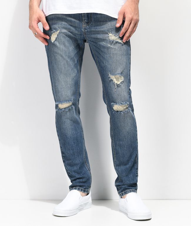 Empyre Verge Lap Blue Tapered Skinny Jeans