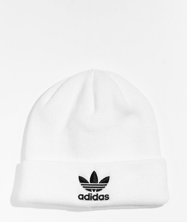 adidas Trefoil Black u0026 White Beanie