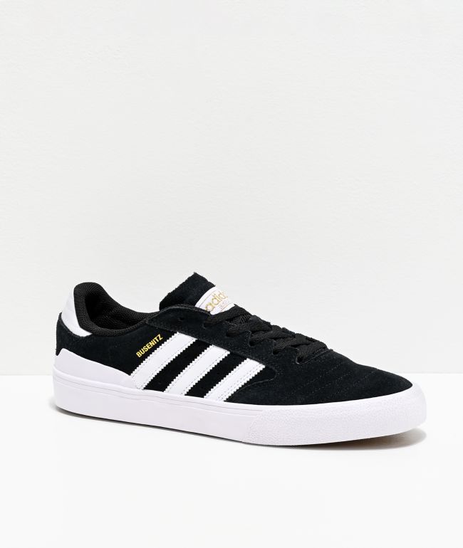 interfaz Médico cada vez adidas Busenitz Vulc II Black, White & Gum Shoes