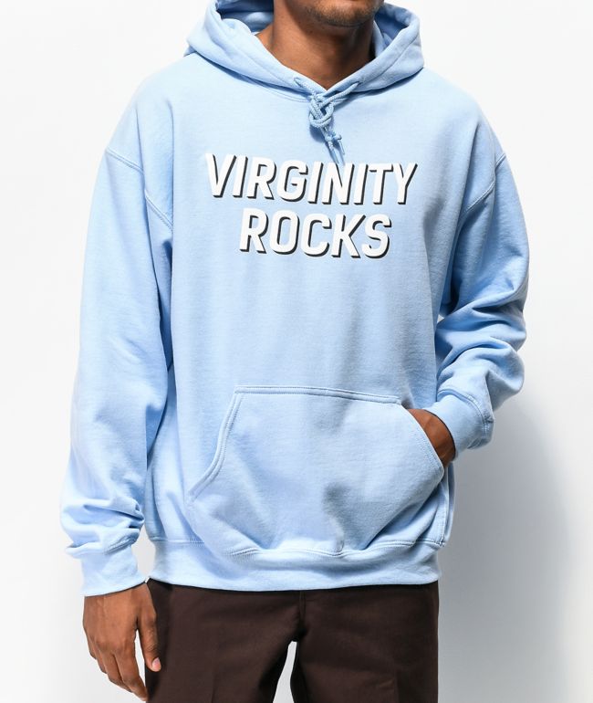Danny Duncan Virginity Rocks Light Blue u0026 White Hoodie
