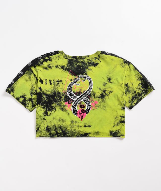 Green Mamba Snake Gift' Unisex Tie Dye T-Shirt