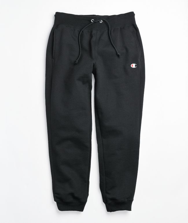 Champion Reverse Weave Black Jogger Sweatpants