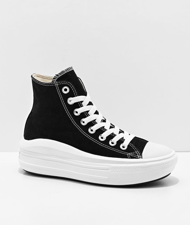 Heerlijk sturen Overdreven Converse Chuck Taylor All Star Move Hi Black & White Platform Shoes