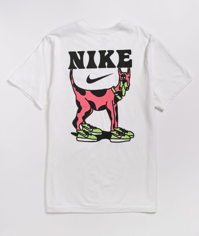 sofa Doorzichtig gemiddelde Nike SB Big Dog White & Pink T-Shirt