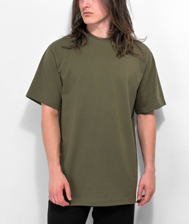 vagabond turnering stemme Shaka Wear Max Heavyweight Olive T-Shirt