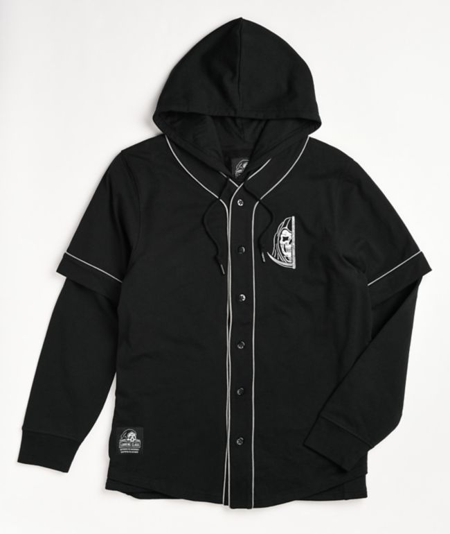 Lurking Class by Sketchy Tank Scythe Layered Black Baseball Hoodie