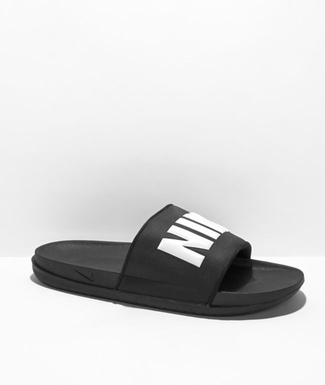 traición el propósito Hecho de Nike Men's Offcourt Black & White Slide Sandals