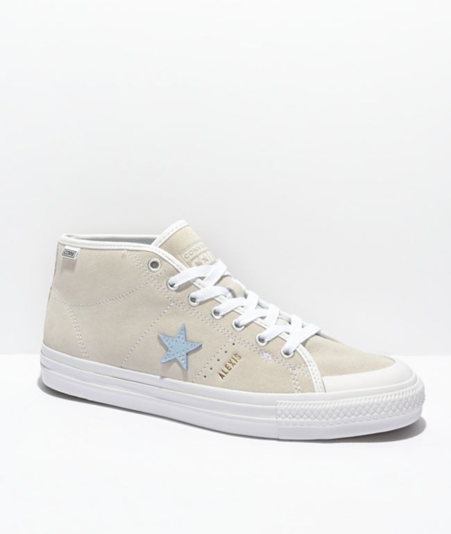Ni Optagelsesgebyr Duplikering Converse One Star Pro Alexis White Mid Skate Shoes