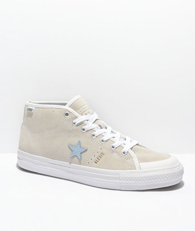 Kom langs om het te weten Punt Ik denk dat ik ziek ben Converse One Star Pro Alexis White Mid Skate Shoes