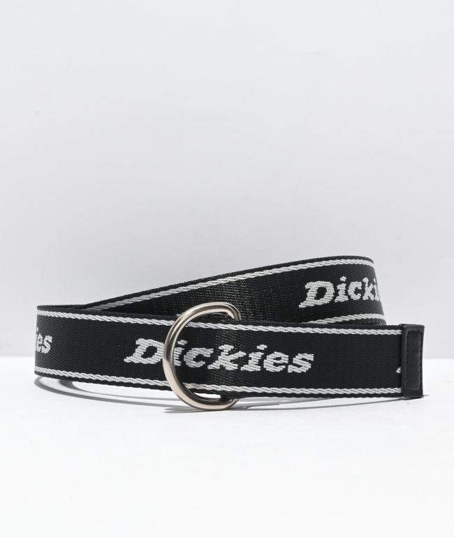 mosterd Handvol tiener Dickies Logo Black D-Ring Web Belt